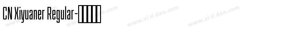 CN Xiyuaner Regular字体转换